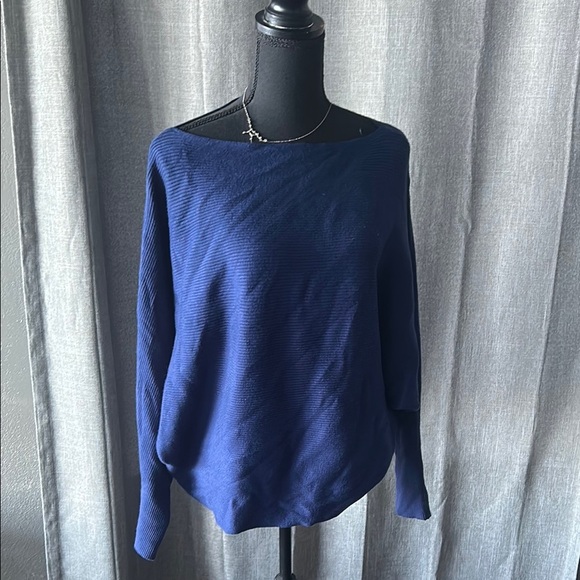 Philosophy Navy Blue Knit Top - Picture 1 of 5
